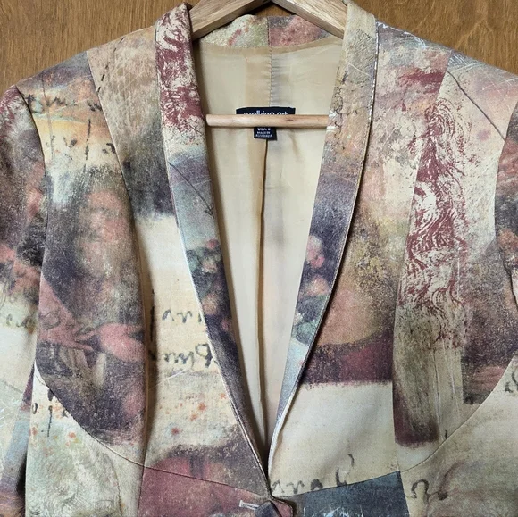 Vintage Walking Art Australia Abstract Blazer Jacket Medium - Picture 4 of 11